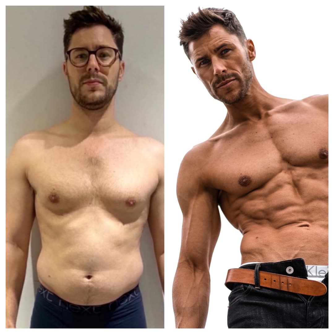 Robert Bennie — five-month transformation, before and after